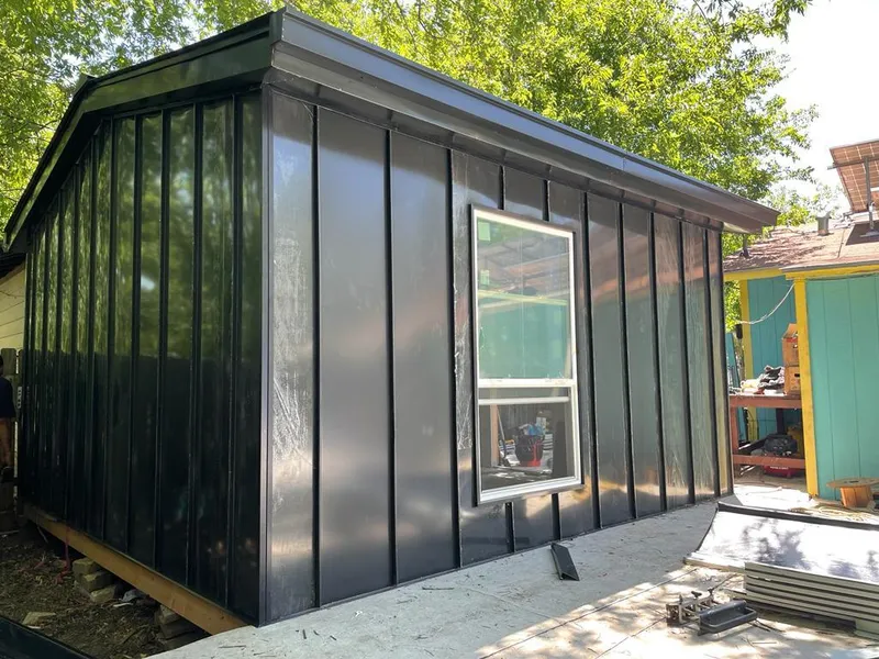 Black standing seam metal wall panels for Metal Roof Installation in Milpitas